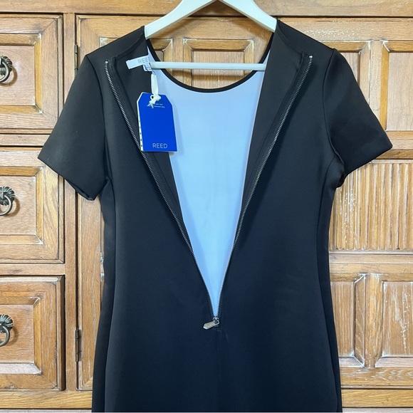 NWT REED by Reed Krakoff Striped Scuba Sheath Dress Ocean Blue - Picture 8 of 8